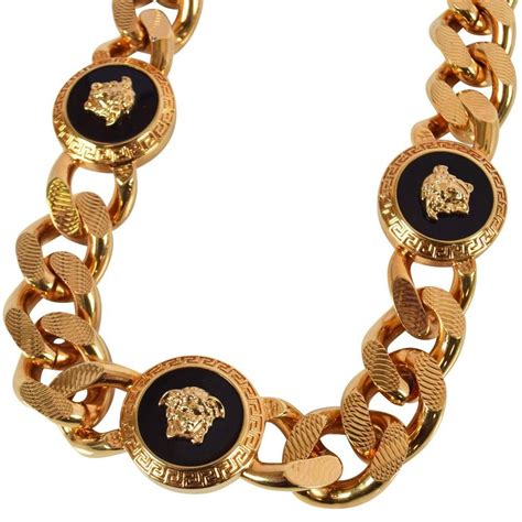 mens gold mens versace chain|Versace gold necklace for men.